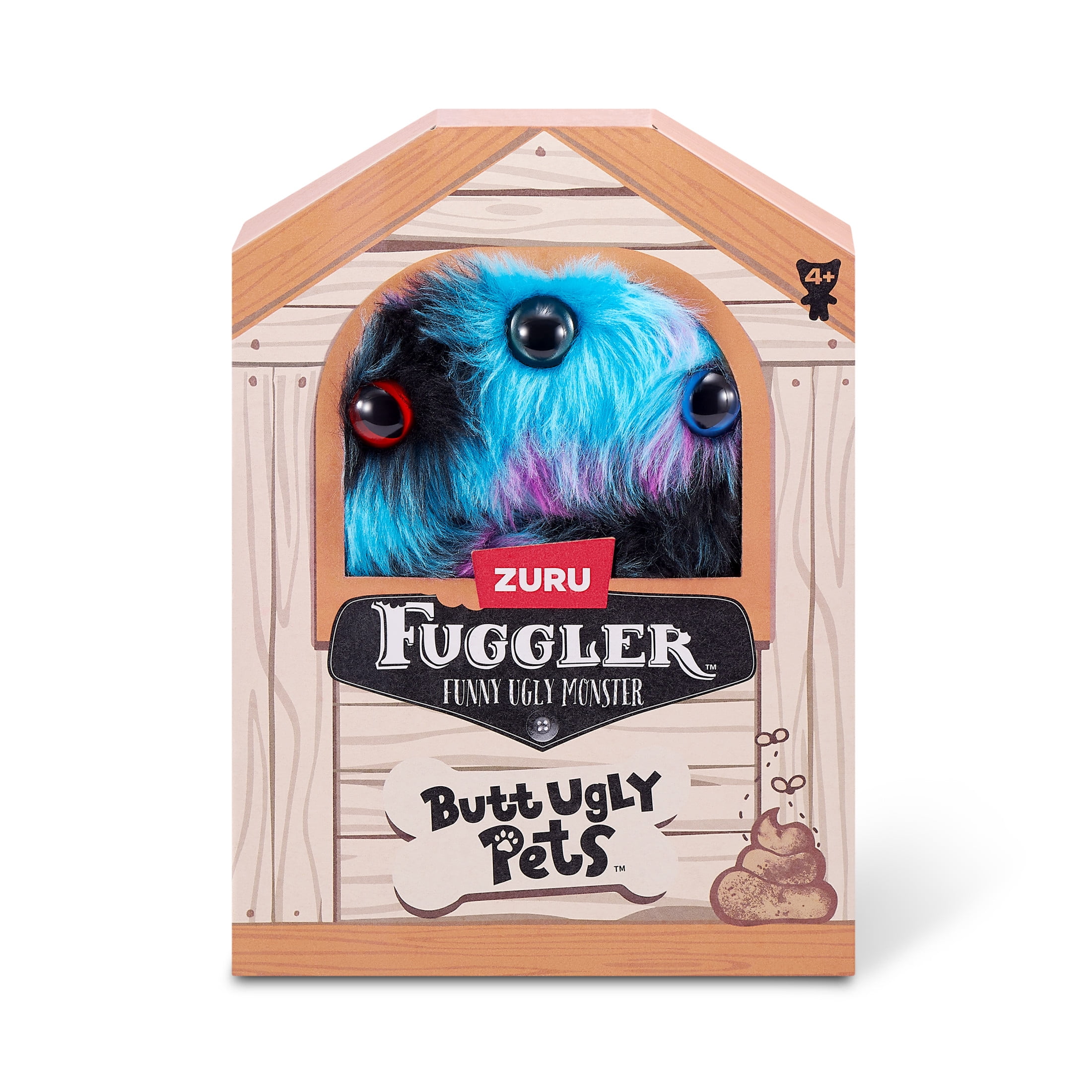 Fuggler Butt Ugly Pets 9 inch (Reek-O - Black Cat), Ugly Monster Stuffed Animal Toy by ZURU