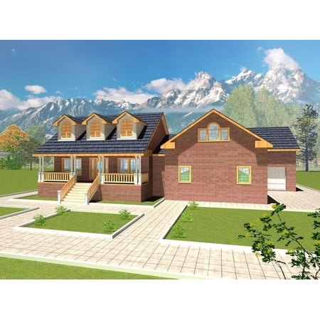 001-2118: Colonial Traditional 3 Bed, 2 Bath Luxury Home Plan, 2759 Sq Ft: Full Blueprints with License to Build by Home Plan Marketplace - Lesuto