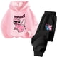 thumbnail image 4 of Suéter de moda callejera de puntada kawaii, ropa para niños y niñas, conjunto de sudadera con capucha deportiva para niños, 4 of 5