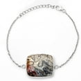 thumbnail image 2 of Natural Laguna Lace Agate - Mexican 925 Sterling Silver Bracelet Jewelry SDB3069, 2 of 6