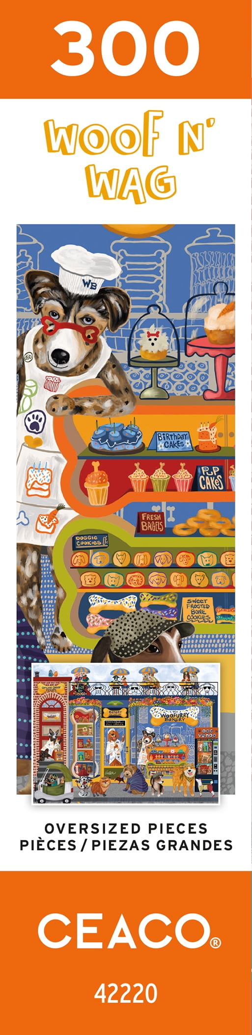 Ceaco 300-Piece Woof N' Wag Woofurry Bakery Interlocking Jigsaw Puzzle