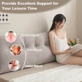 thumbnail image 4 of ANMINY Triangular Headboard Pillow with Side Pockets, Chenille Fabric, Bed Rest Reading Pillow, Removable & Washable Cover for Twin Beds, 4 of 6