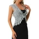thumbnail image 4 of Cárdigan de encaje con mangas de capucha INSPIRE CHIC para mujer, elegante shrug floral para bodas de noche, XL gris, 4 of 6