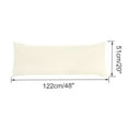 thumbnail image 6 of Unique Bargains Microfiber Solid Long Body Pillowcases, 2-Pack Cream 20" x 48", 6 of 8
