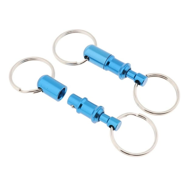 Llavero de Liberación Rápida Jinwen 2 Pcs Anillos Partidos Azul