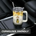 thumbnail image 6 of Bee 40 oz Tumbler with Handle and Straw Lid- 100% Leak Proof Travel Stainless Insulated Tumbler, Cup Holder Friendly, Perfect for Outdoor Travel, Car, and Sports, 6 of 6