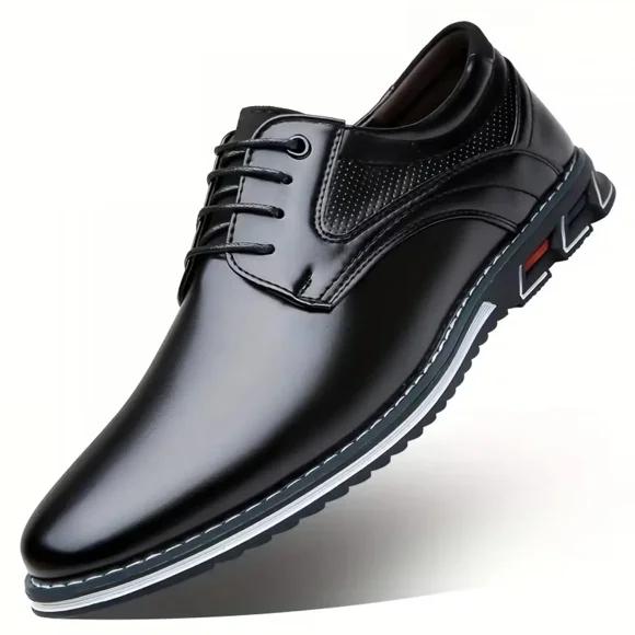 Men's Casual Dress Shoes Classic Leather Business Office Derby Shoes Comfortable Fashion Formal Oxford Sneakers