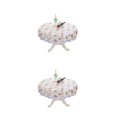 thumbnail image 4 of mmirethe Elegant Tablecloth For Round Tables For Family Meals Durable St-resistant Tablecloth Plastic Round Tablecloth 018 180cm round 2Set, 4 of 6