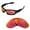 Fire Red, variant on Walleva Black Replacement Lenses for Oakley Monster Dog Sunglasses