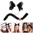 thumbnail image 4 of EeaseMX 2 piezas de accesorios para disfraz de gato, diadema con orejas de gato y cola de gato para mujeres, niñas y niños., 4 of 7