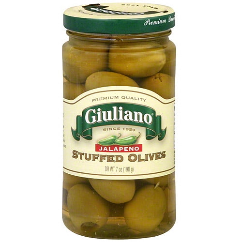 Giuliano Jalapeno Stuffed Olives, 7 oz (Pack of 6) by Generic
