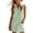 Green, variant on Women's Quarter Zip Shirt Dresses V Neck Lapel Collared Sleeveless Rompers Summer Workout Tunic Mini Dresses Pink M