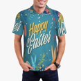 thumbnail image 5 of Yiaed Happy EasterPrint Men's Short Sleeve Polo Shirt,Golf Polo for Men Three-Button Golf Shirt Athletic Casual Collared T-Shirt- Medium, 5 of 7