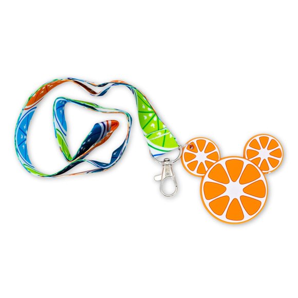 Correa con forma de fruta de Mickey Mouse de Disney con colgante naranja