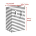 thumbnail image 2 of Ohufall Foldable Fabric Storage Bag Storage Basket Striped Pattern For Dirty Clothes Cotton Quilt Moving Use Laundry Basket Easy To Fold And Carry, 2 of 2
