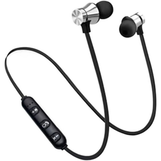 Auriculares estéreo magnéticos en la oreja Auriculares inalámbricos Bluetooth 4.2 Regalo para auriculares - Plata liviano y muy cómodo de usar