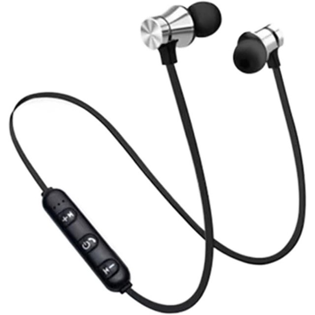 Auriculares estéreo magnéticos en la oreja Auriculares inalámbricos Bluetooth 4.2 Regalo para auriculares - Plata liviano y muy cómodo de usar