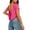 #0290-Hot Pink, variant on Women's Backless T Shirt Oversized Cropped Round Neck Solid Color Short Sleeve Tees Open Back Slim Fit Tops Gift