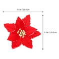 thumbnail image 2 of GOOHOCHY  2 Pcs Xmas Supplies Decor for Tree Christmas Ornaments Poinsettia Decorations Red, 2 of 8