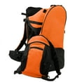 thumbnail image 4 of Clevr Deluxe Baby Backpack Hiking Cross Country Lightweight Carrier w/ Stand and Sun Shade Visor, Orange, 4 of 9