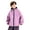 Pink, variant on Unisex Kids Reversible Fleec𝖾 Lined Waterproo𝖿 Rain Jacket with Pockets Front Zipper Hooded Thermal Coat for Jogging Boys Raincoat Windbreaker Spring Hiking Windbreaker