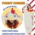 thumbnail image 3 of SWEETXIN Adult Chicken Unisex Onesie Pajamas Halloween Cosplay Costume Suit for Women and Men Jumpsuit SizeL, 3 of 7