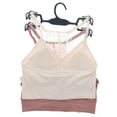 thumbnail image 7 of Marilyn Monroe Women's Lace Racerback Bralette 2 Pack - Dusty Rose & Nude - X-Large, 7 of 7