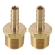 thumbnail image 1 of Conectores de manguera de latón 5/16" 1/2"NPT macho recto para aire, agua, aceite, gas, combustible 2 piezas tono dorado, 1 of 6