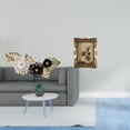 thumbnail image 2 of Arte de pared colgante,Decoración de pared de metal con colgante de hierro nórdico de lujo,Arte de pared de metal,regalo decorativo creativo moderno,Marco de fotos,Marco de fotos ornamentado, 2 of 8