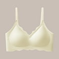 thumbnail image 2 of Hontri Wireless Comfort Bras for Women No Wire Bralette for Everyday Wear - Scalloped Edge Soft Support Bra - Seamless Wireless Lingerie (M-XXL) (Green | XXL), 2 of 6