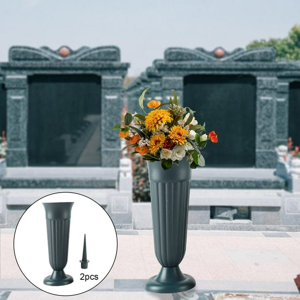 Flower Holder Cemetery Grave Cone Vase Memorial Vase For Flower Arrangement