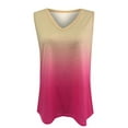 thumbnail image 3 of Deago Women's Tie Dye Tank Tops Sleeveless Summer Tops V Neck Cute Printed Loose Fit Workout Yoga T-Shirt (Yellow, 2XL), 3 of 7