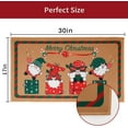 thumbnail image 3 of Christmas Door Mat Vintage Cute Gnome Pattern Kitchen Mat Indoor Thanksgiving Floor Mat Kitchen Mat Non Slip Scratch Absorbent Snow Kitchen Mat Door Mat Crystal Velvet 30" X 17", 3 of 6