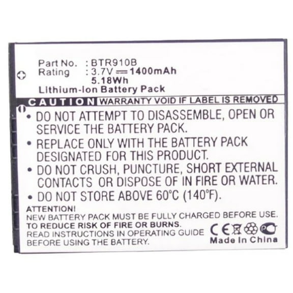 Batteries N Accessories BNA-WB-L3936 Cell Phone Battery - Li-ion, 3.7, 1400mAh, Ultra High Capacity Battery - Replacement for Pantech BTR910B Battery