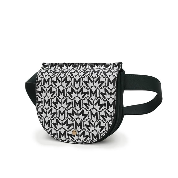 MKF Collection Daksha Fanny Pack, Crossbody Bag Vegan Leather Belt Waist Bag by Mia K - Dark Green