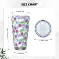 thumbnail image 4 of Salouo Strawberry And Flowers Print 20oz Tumbler with Lid,Stainless Steel Vacuum Insulated Tumbler Durable Insulated Coffee Mug Thermal Cup with Splash Proof Sliding Lid-Straw Two-piece Set, 4 of 8