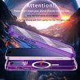 thumbnail image 6 of ChicShell Transparent iPhone 15 Case with Built-in Screen Protector, Magnetic Back Cover Compatible with MagSafe Shockproof Perfect Protection for Apple iPhone 15, Darkpurple, 6 of 8