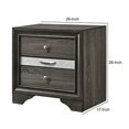 thumbnail image 5 of Benzara BM204561 Transitional Style 3 Drawer Wooden Nightstand with Bracket Feet, Gray, 5 of 5