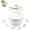 White, variant on Large Capacity Multi-Function Salad Spinner with Quick Stop Button, Salad Spinner Stainless Steel, Salad Spinner Large, with 5 Blade Slicer Egg Yolk Strainer Shredder (Green)