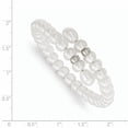 thumbnail image 3 of Primal Silver Sterling Silver 6-8mm Freshwater Cultured Button and Rice Pearl Flexible Bracelet, 3 of 3