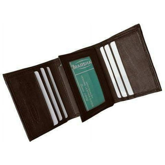 Men's premium genuine leather credit card ID trifold wallet P1107