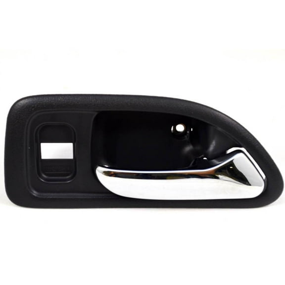 PT Auto Warehouse HO-2579MGFR2 - Inner Interior Inside Door Handle, Gray Housing with Chrome Lever - without Power Window Switch Hole, 4-Door Sedan, Passenger Side Front