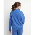 thumbnail image 3 of Champion Women's Campus Eco Fleece Funnel Neck Sweatshirt Warm Blueberry W4660G 586GUA GLF, 3 of 6
