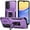 Purple, variant on For Samsung Galaxy S24 FE /Fan Edition Camera Cover Phone Case with Magnetic Rotation Ring Stand [Military Grade] Hybrid Hard TPU Cover ,Xpm Phone Case [ Black ]