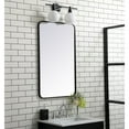 thumbnail image 3 of Soft corner metal rectangular mirror 22x36 inch in Black, 3 of 5