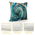 thumbnail image 4 of JEUXUS  Decorative Throw Pillow Covers Blue Sea Pattern Artwork Luxury Marbling in Eastern Style The Swirls Ripples Throw Pillows Couch Cushion Pillow Case, 4 of 5