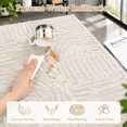 9x12 Area Rugs For Living Room Modern Non Slip Washable Rug Beige ...