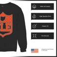 thumbnail image 6 of Cleveland Shield Crewneck Sweatshirt Game Night Fantasy Football Fan Lake Erie, 6 of 7