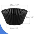 thumbnail image 4 of Uxcell 25Pcs Forro de calentador de cera de silicona para derretidor de fragancia de vela 1.77 x 1.26 pulgadas Negro, 4 of 6