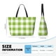 thumbnail image 4 of Easygdp White Green Plaid Bolsa de Viaje de Playa de Gran Capacidad, Bolsa Tote Perfecta para la Playa, Escapadas de Fin de Semana y Viajes, 4 of 7